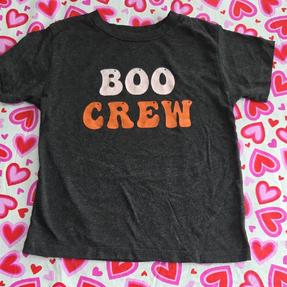 Kids Black 'Boo Crew' Short Sleeve Tee